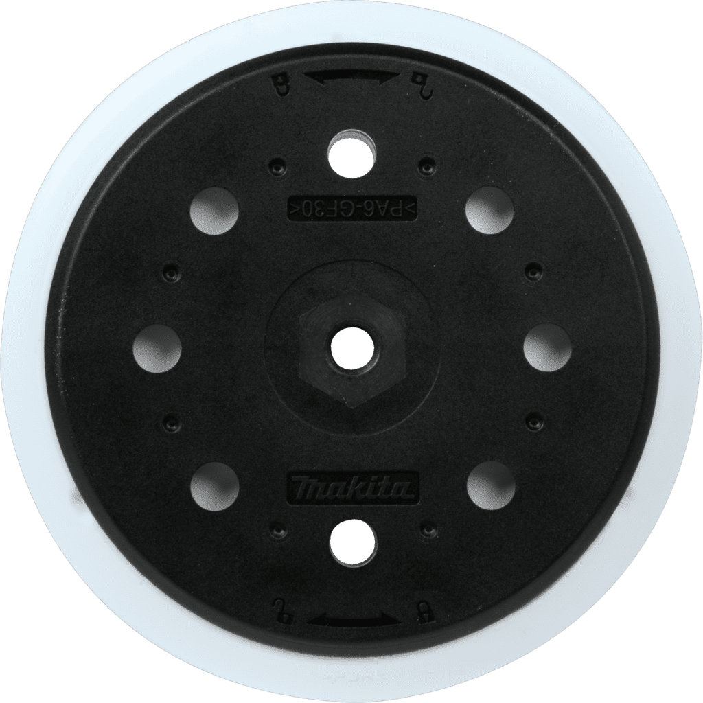 6" Round Sanding Backing Pad, Hook & Loop, Soft