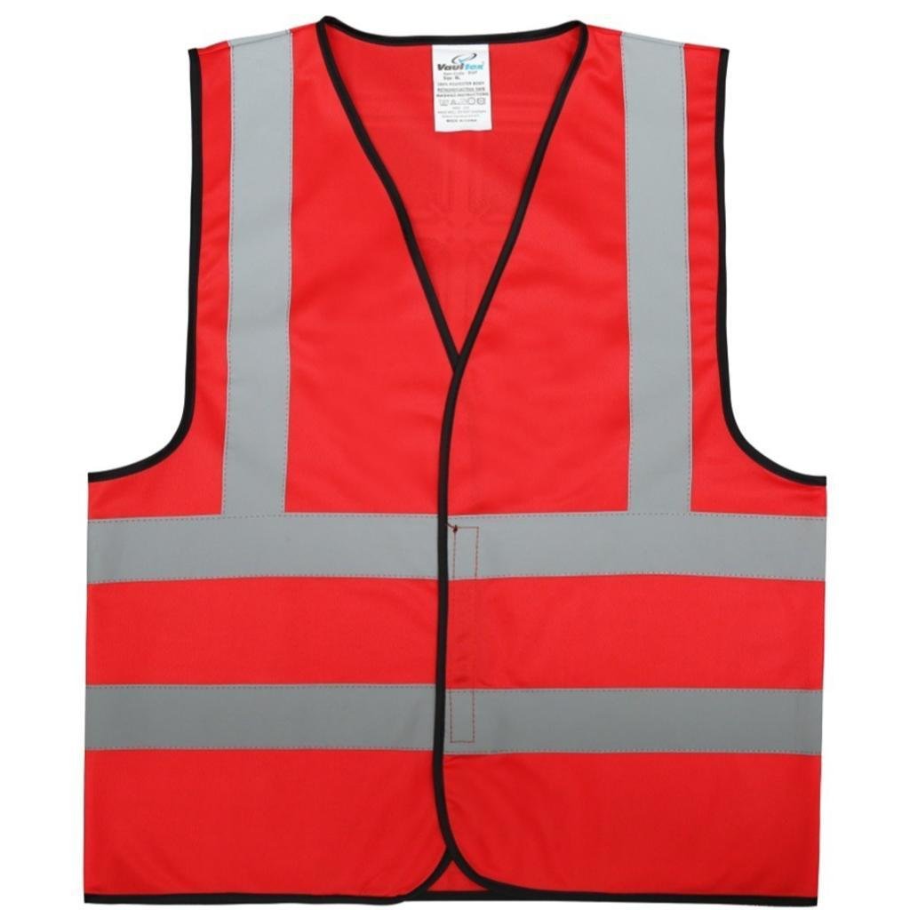 BGP-100%-Polyester Red-Reflective-Vest: Vaultex