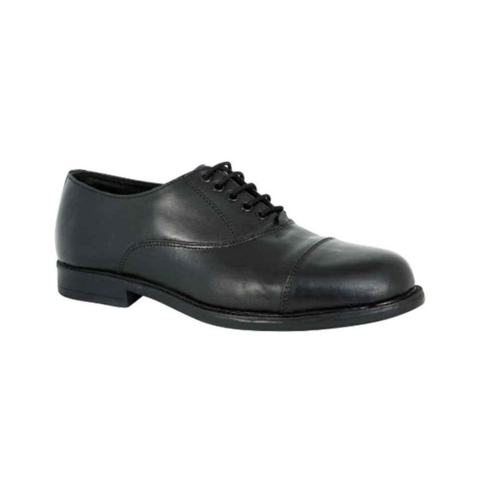 VE23-Low-Ankle-Leather-Non-Safety Black-Shoes: Vaultex