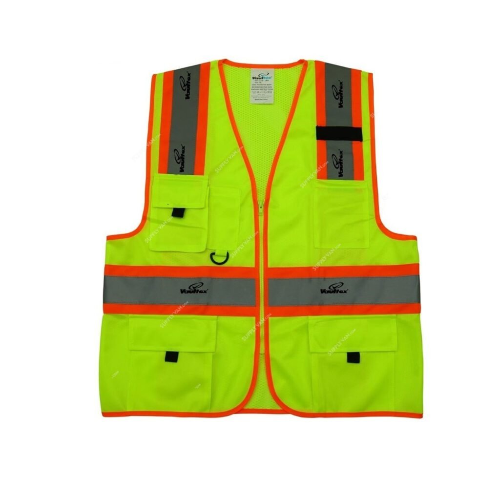JMA-Reflective-Safety-Vest-Yellow-With 4 Pockets: Vaultex