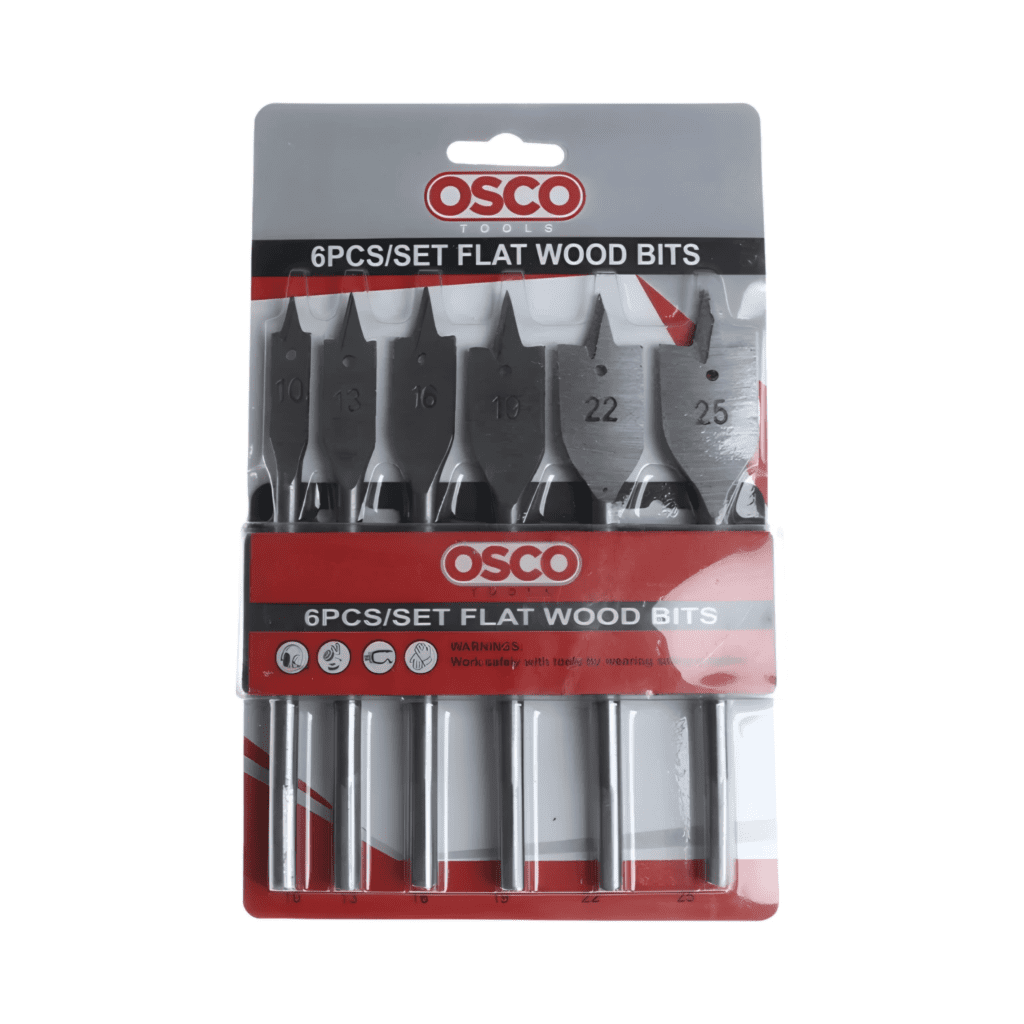 6 PCS-Set-Flat Wood Bits: Osco