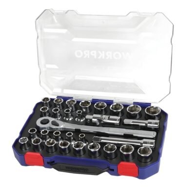 30PCS 6 Point, 1/2" 8-21MM, Socket Set