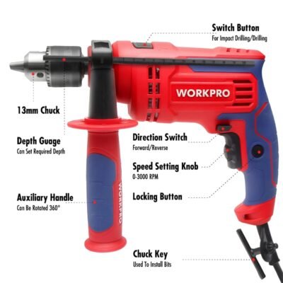 710W, 13mm Professional Impact Drill