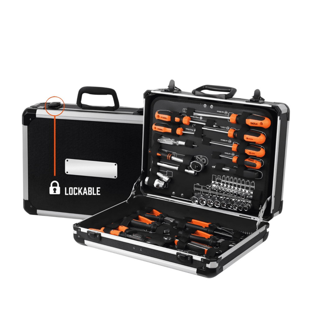 136pcs 3-Level Tacklife Toolbox