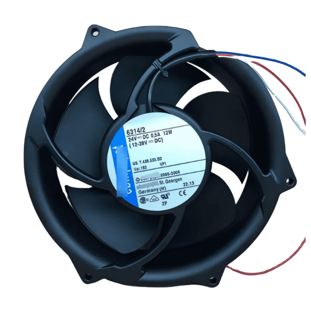 12W 24V 0.50A three-line aluminum frame imported fan -6314/2