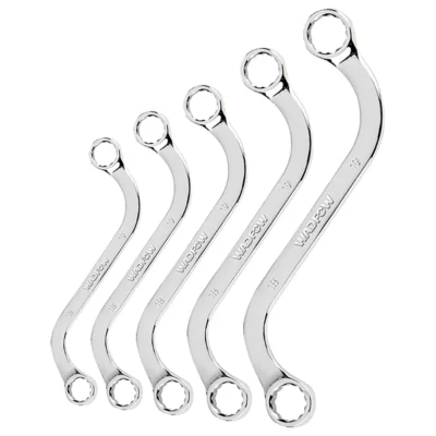 Set of 5 S-shaped double-head Ring Wrench