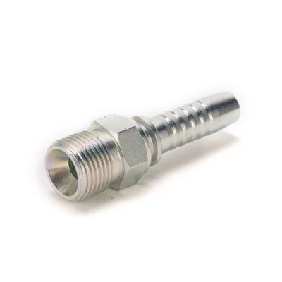 12611-08-06, BSP (1/2" x 3/8") Male 60° Cone Seat Hydraulic Hose Fitting