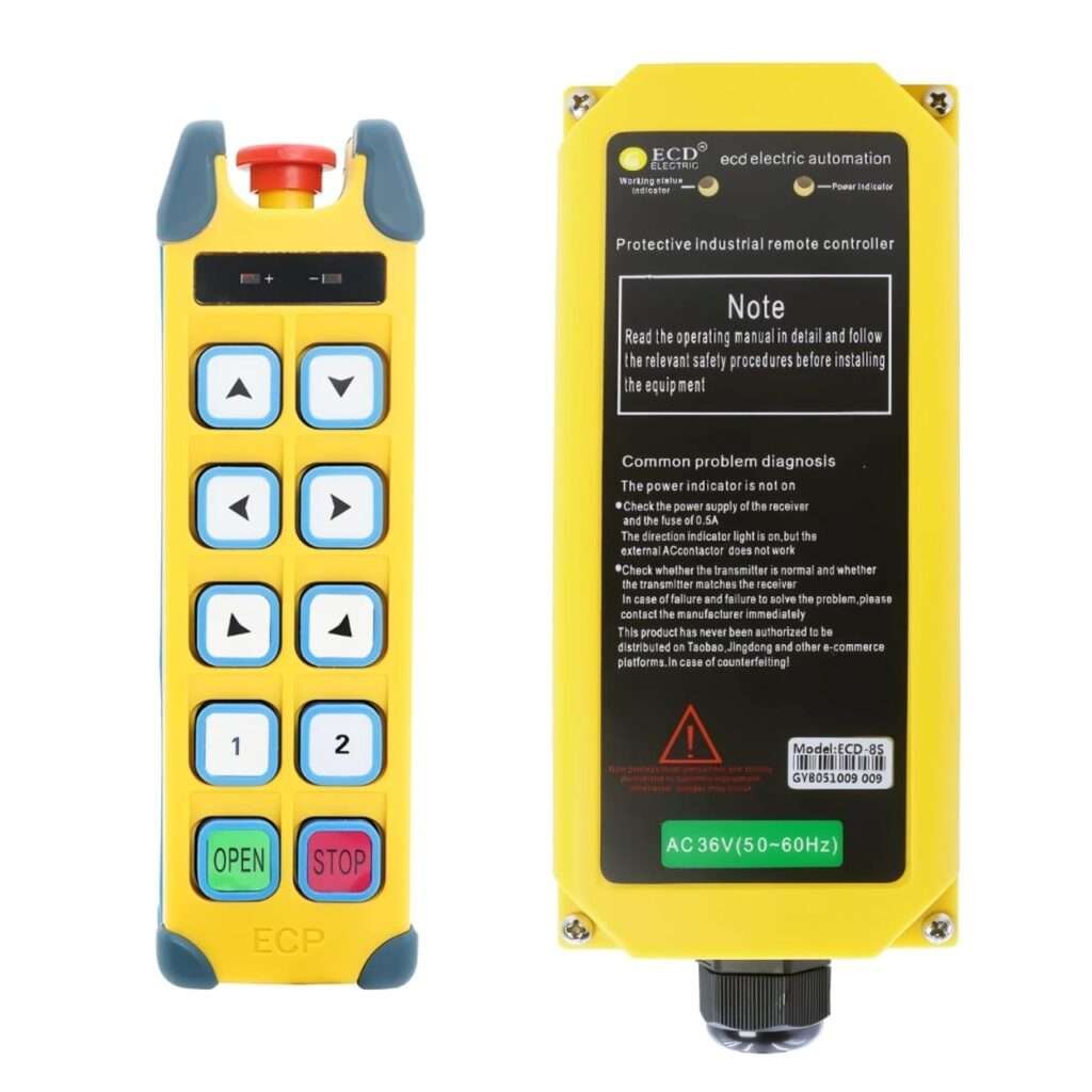 Radio Transmitter and Receiver Industrial Hoist Wireless Remote Control (ECD-8S)