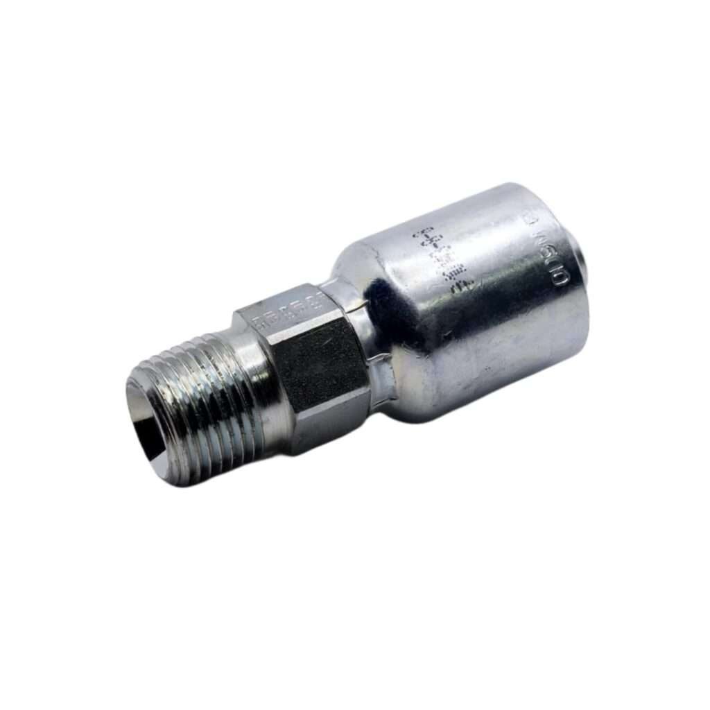 10143-16-16, Male NPTF Pipe - Rigid Crimp Style Hydraulic Hose Fitting