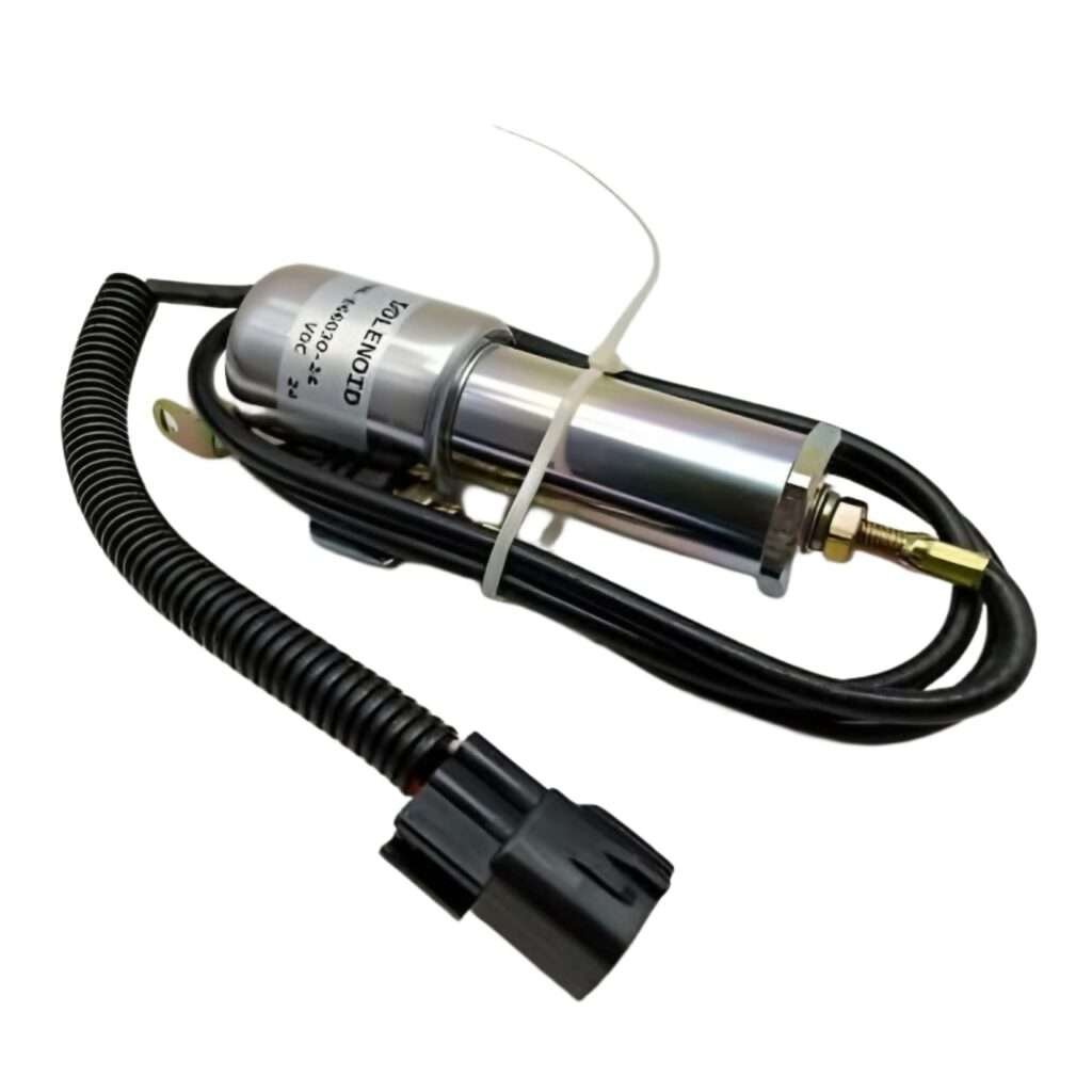 24V Fuel Stop Solenoid (11N6-666030-24) For Hyundai R210, R215-7-9; Daewoo Doosan R225-9; DH220-5